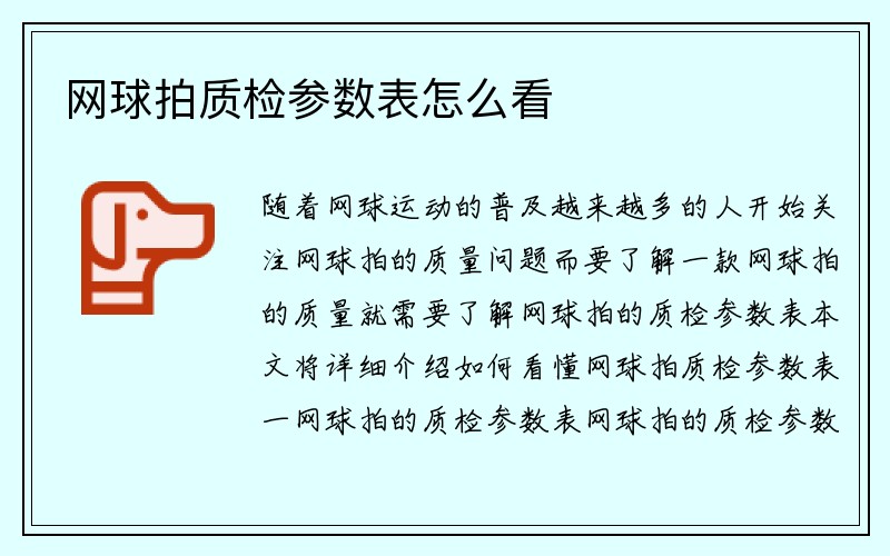 网球拍质检参数表怎么看