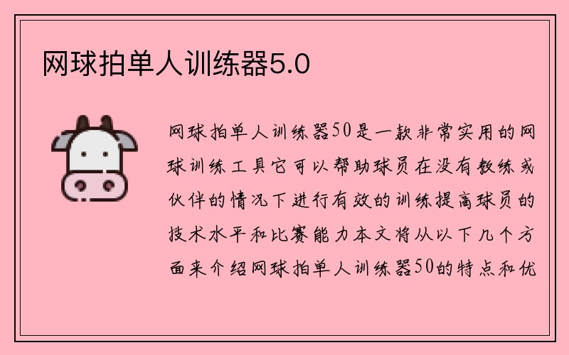 网球拍单人训练器5.0